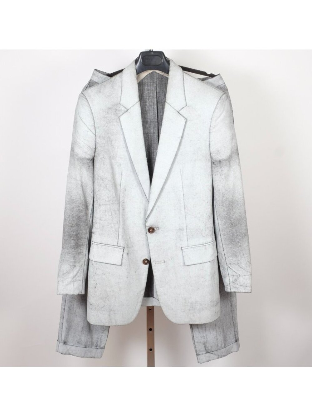 Maison Margiela 2013 suit jacket pants 46 US 36 painted white cracked